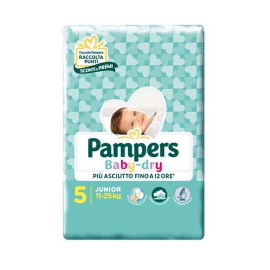 Pampers Baby Dry Couches Taille 5 Junior 52uts