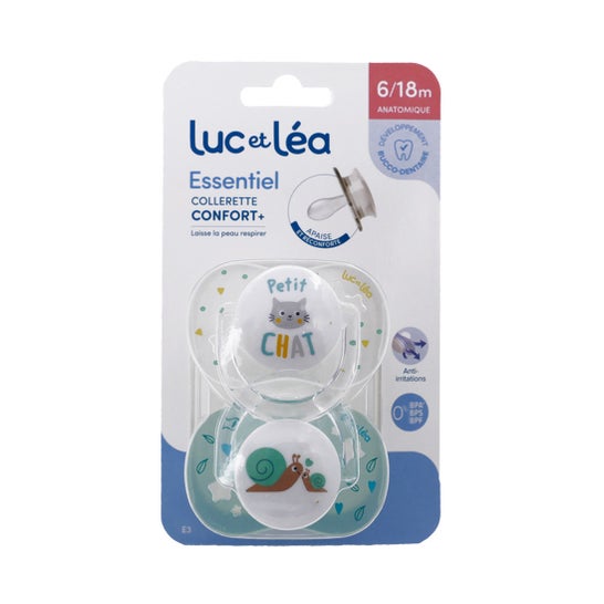 Luc Et Léa Essentiel Confort+ Sucette Anatomique 6-18M E3 2 uts
