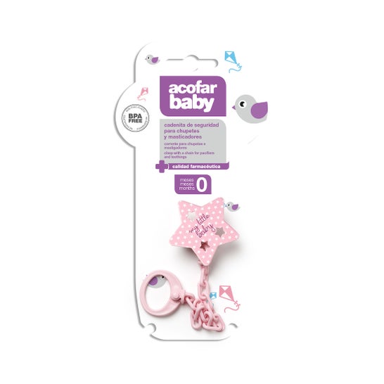 Acofarbaby Attache-Sucette Rose