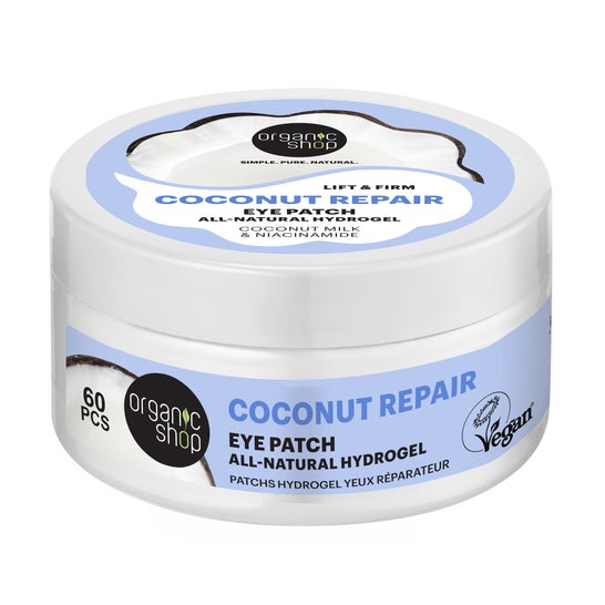 Organic Shop Patchs Hydrogel Raffermissants Contour des Yeux Coconut Repair 60 unités