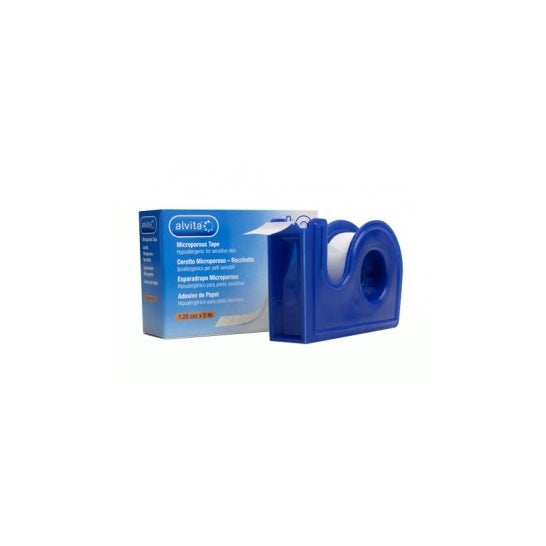 Ruban adhésif microporeux Alvita avec distributeur 5mx1,5cm 1pc
