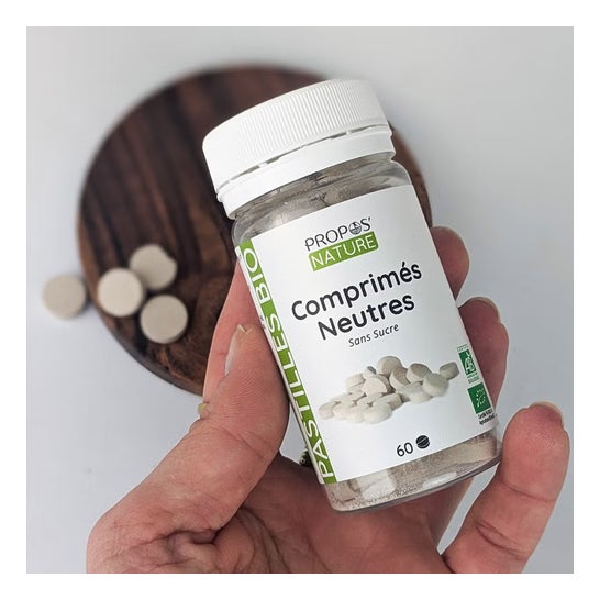 Propos'Nature Pastilles Neutres Bio Support Pour Huiles Essentielles 60 Comprimés