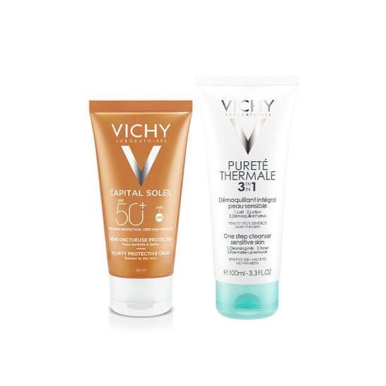 Vichy Set Capital Soleil Cream Spf50+ 50ml + Cleansing Milk 100ml