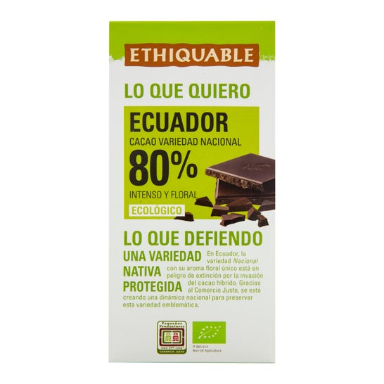 Ethiquable Chocolate Extra Negro 80% Bio 100g