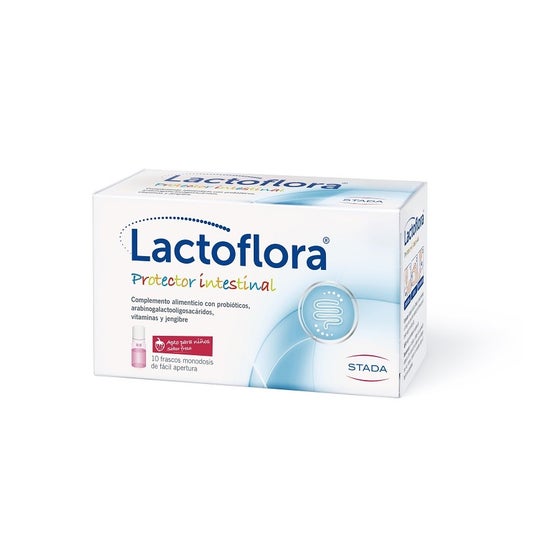 Lactoflora Probiotic Intestinal Protector for Children Saveur de la fraise 10 flacons monodoses