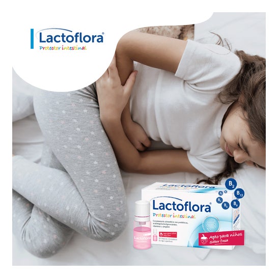 Lactoflora Probiotic Intestinal Protector for Children Saveur de la fraise 10 flacons monodoses