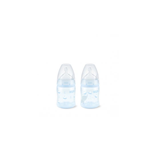 Biberon Nuk Tétine silicone bleue taille 1 orifice m 150ml