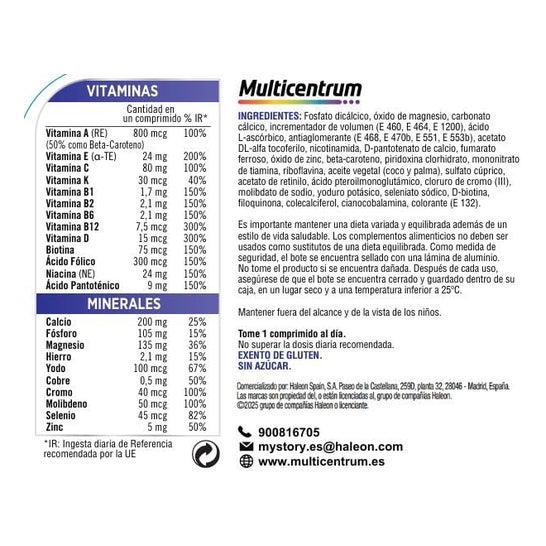 Multicentrum Men 50+ 90 Comprimés