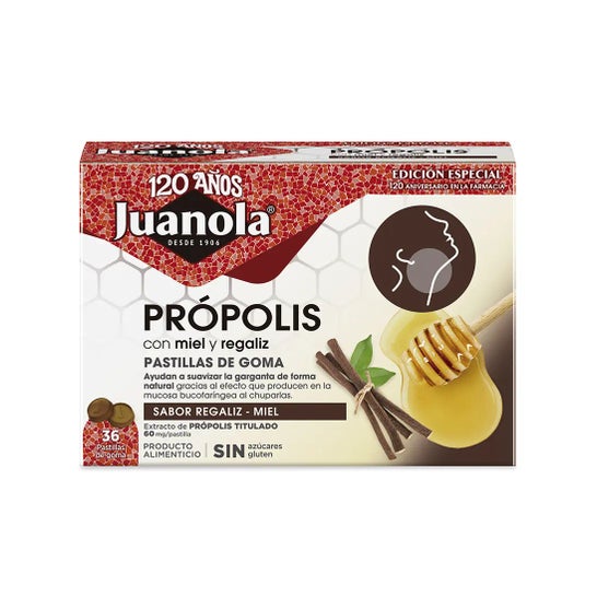 Juanola Propolis Miel et Réglisse 36 Pastilles
