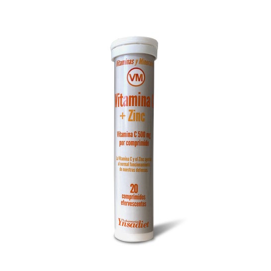 Ynsadiet Vitamina C + Zinc 20comp Efervescentes