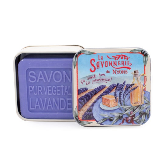 La Savonnerie de Nyons Savon Boîte Métal Champs de Lavande 100g