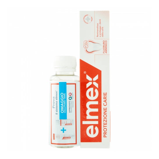 Elmex Kit Protection Caries Dentifrice 100ml + Bain Bouche 100ml