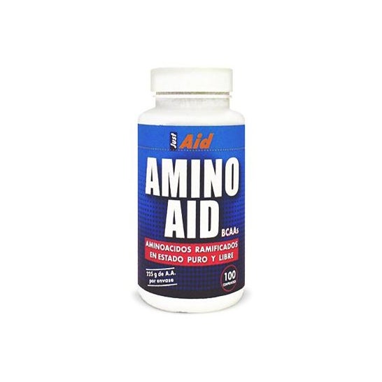 Just Aid Amino Aid Bcaa Acides aminés à chaîne ramifiée 100Comp