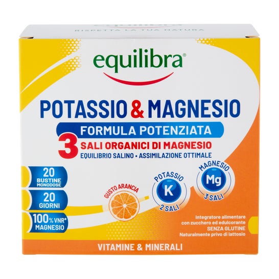 Equilibra Potassium et Magnésium 3 Sels Organiques 20x5,2g