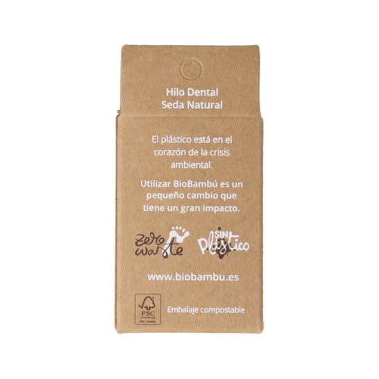 Fil dentaire naturel Biobamboo Recharges de fil dentaire 2X30m