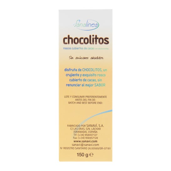 Sanavi Chocolitos Sin Azúcar Bio 150g