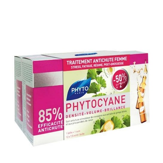Phytocyane Pack Traitement Antichute Femme 12 Ampoules