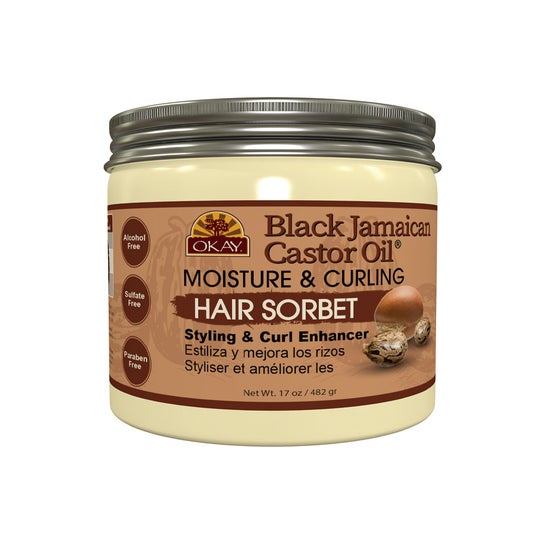 Okay Black Jamaican Castor Oil Moisture Curling Hair Sorbet 482g
