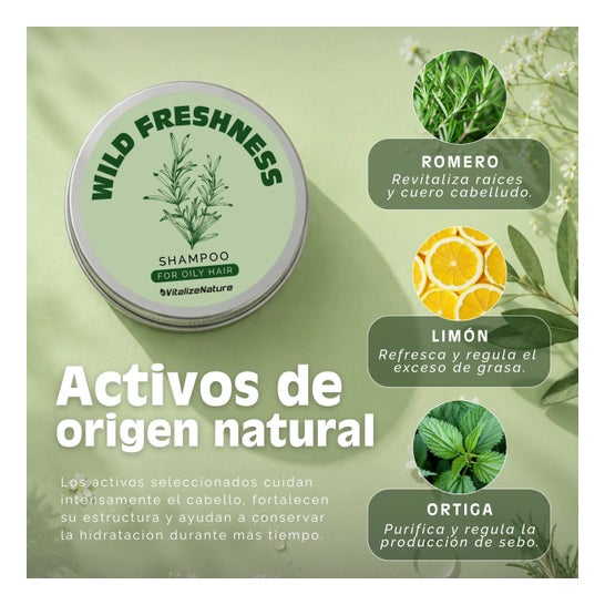 VitalizeNature Shampoo Solide Fraîcheur Sauvage 100 g