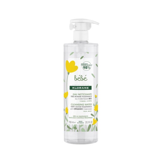 Klorane Bébé Eau Nettoyante Sans Rinçage 750ml