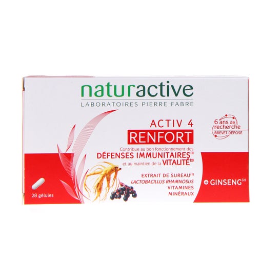 Naturactive Activ 4 Renfort Défences Immunitaires et Vitalité 28 gélules