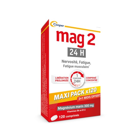 Mag 2 24H Magnésium Marin 120 Comprimés