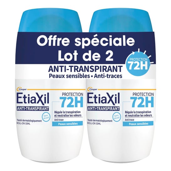 Etiaxil Pack Déodorant Antitranspirant Peaux Sensibles 2x50ml