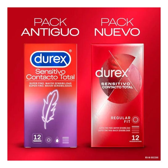 Durex® Sensitive Contact Total préservatifs 12uds Durex® Sensitive Contact Total préservatifs 12uds