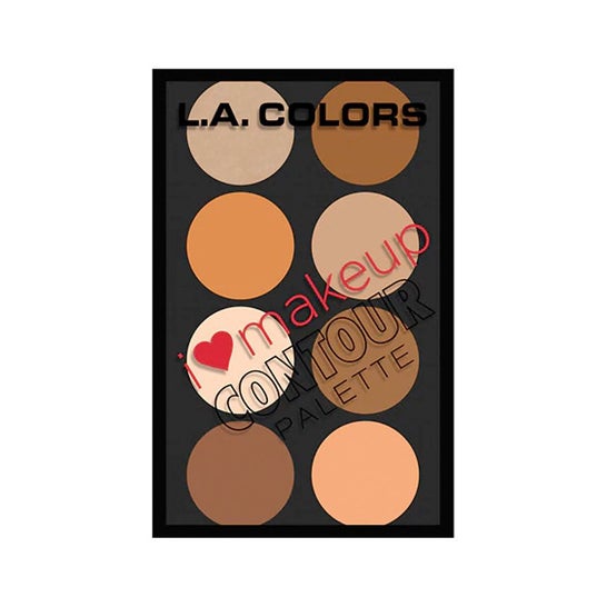 L.A. Colors I Heart Makeup Contour Palette Medium Deep 8x3.6g