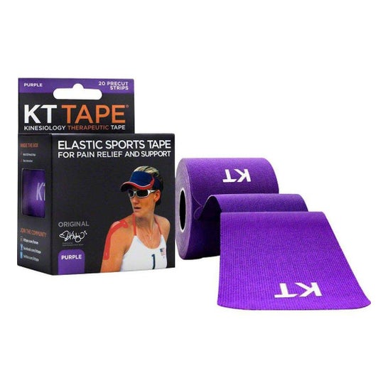 Kt Tape Kt Original Bande Prédécoupé 20x25cm Violet 5M 20uts