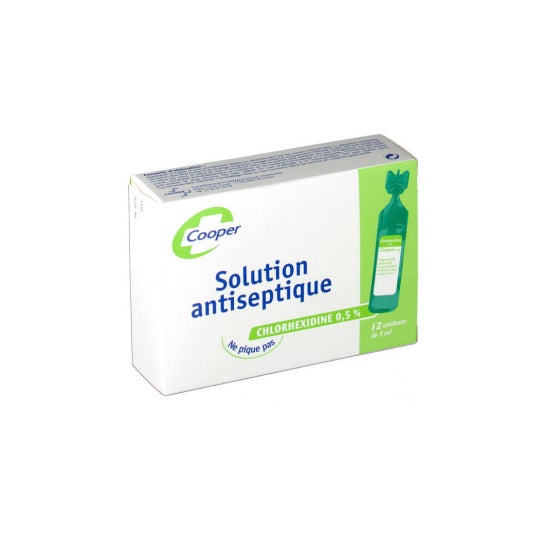 Cooper Solution Antiseptique Chlorhexidine 0.5% 12 unidoses
