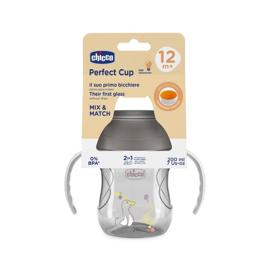 Chicco Perfect 360 Tasse Repas 12M+ Gris 200 ml