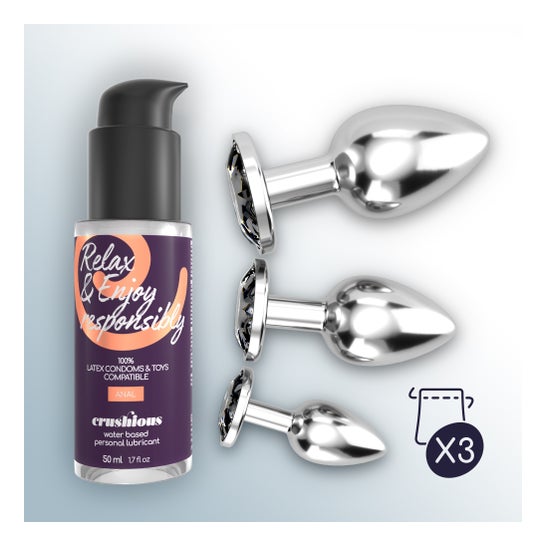 Crushious Set Bijou Anal Wet Train Trio Noir