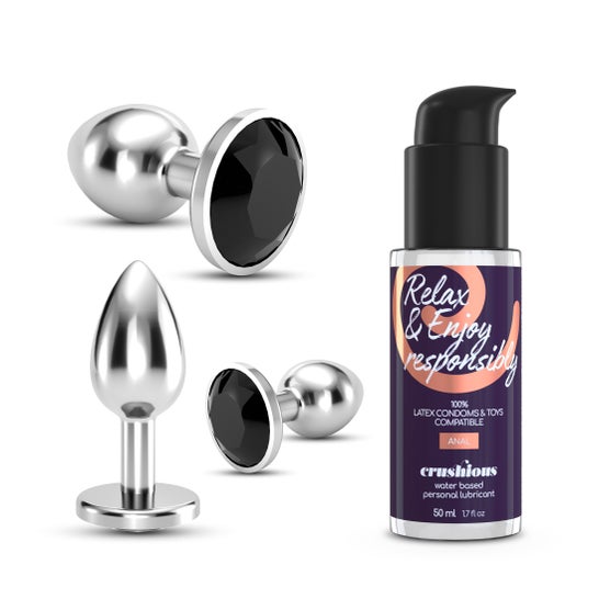 Crushious Set Bijou Anal Wet Train Trio Noir