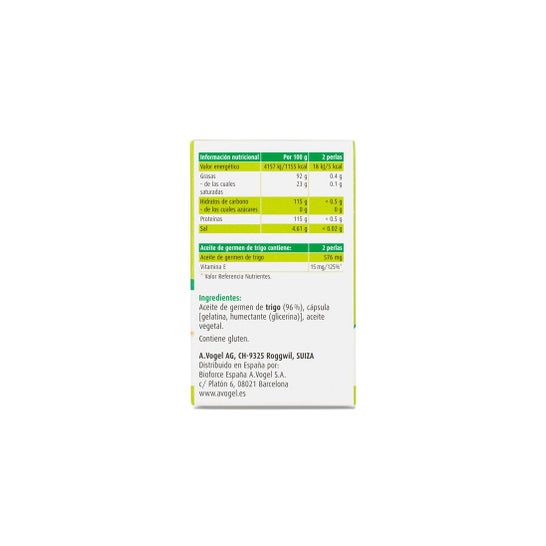 A. Vogel Bioforce huile de germe de blé 120 perles