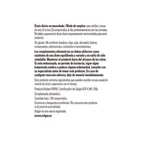 Solgar Menobore 100 Comprimés