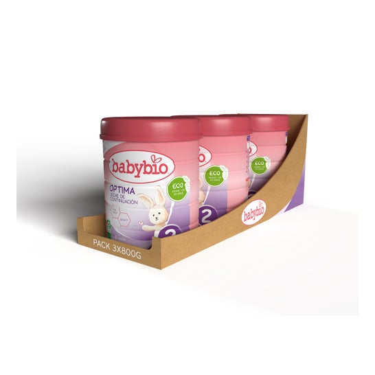 BabyBio Optima 2 Lait Bio  3x800g