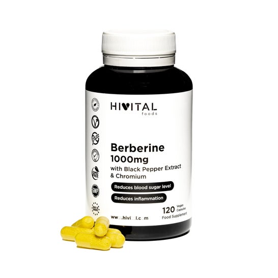 Aliments vitaux Berberine 1000mg 120 capsules végétaliennes