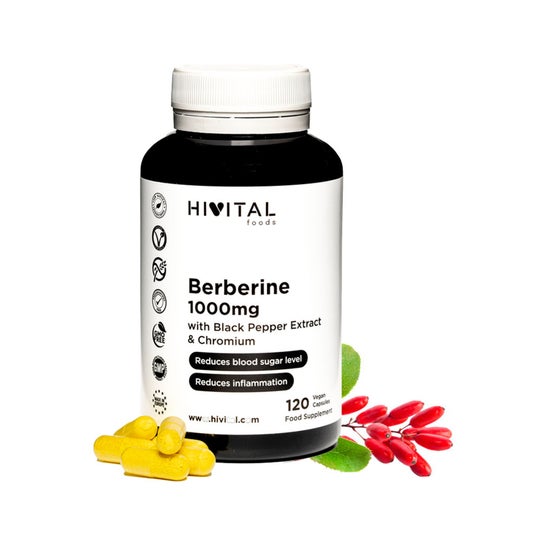 Aliments vitaux Berberine 1000mg 120 capsules végétaliennes