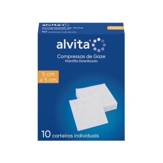 Alvita Compressa Gaze Esterilizada 5x5cm 10 Unidades