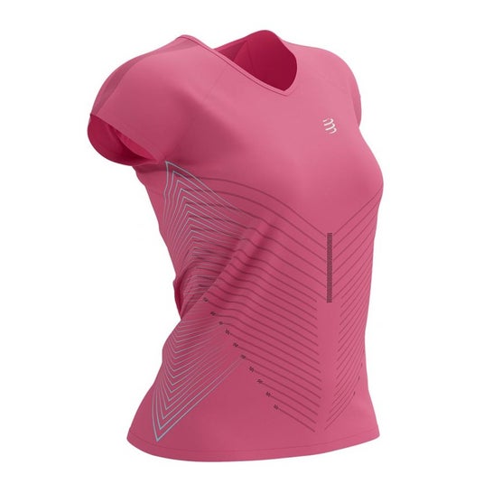 Compressport Performance Ss T-Shirt W Aqua Hot Pink Taille M 1ut