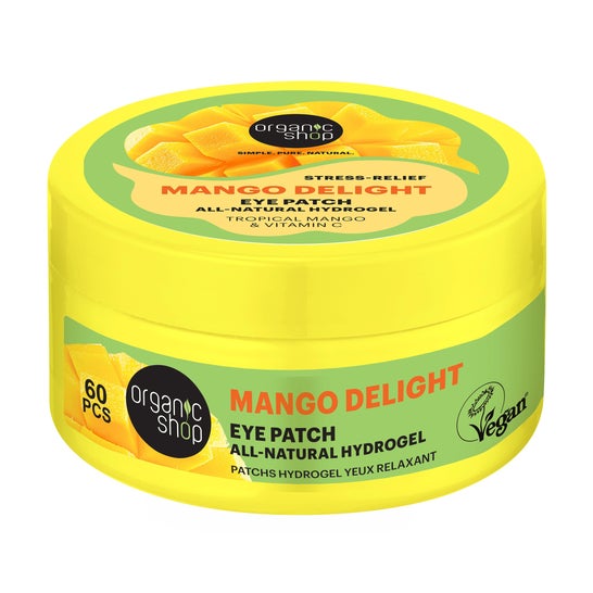 Organic Shop Patchs en Hydrogel Anti-Stress pour le Contour des Yeux Mango Delight 60 pcs