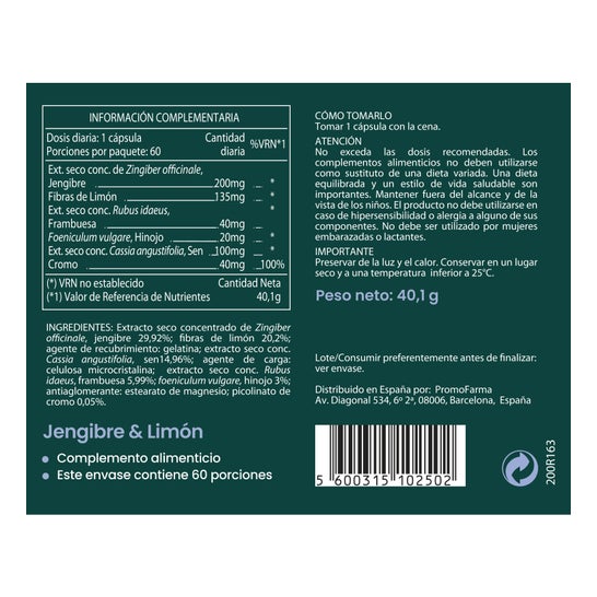 DocMorris Gingembre + Citron Plus 60 Comprimés