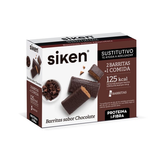 Siken Sustitutivo Barritas Chocolat 8 unités