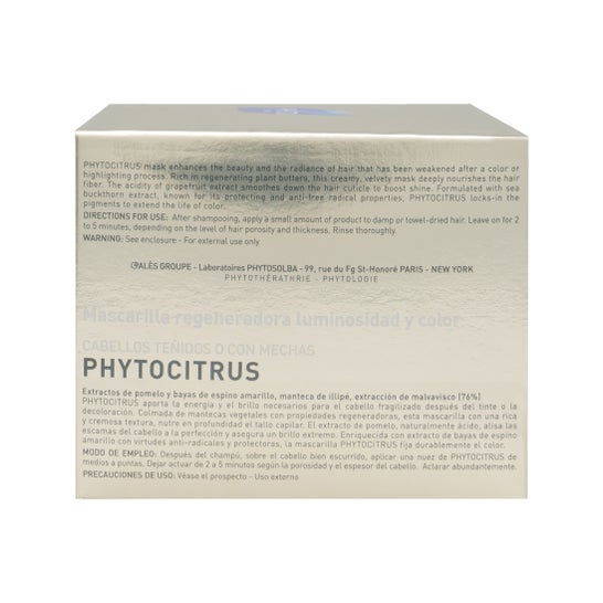 Phyto Phytocitrus Masque Régénérant Éclat Couleur 200ml