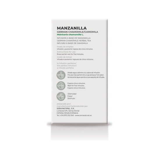 Soria Natural Manzanilla Infusion 20 filtres