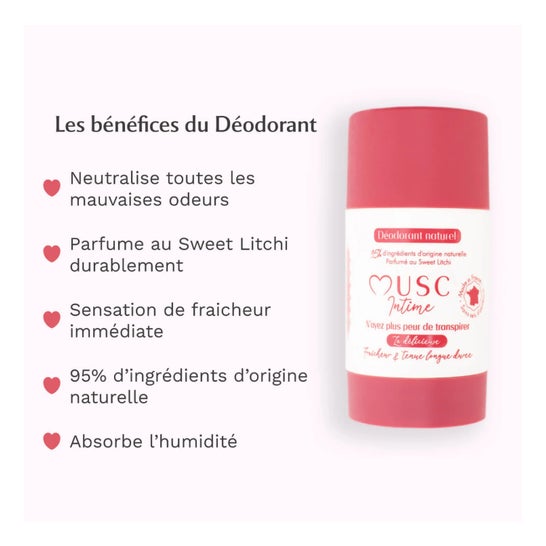 Musc Intime Déodorant Au Sweet Litchi 50g