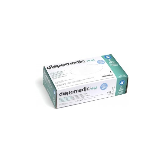 Dispomedic Gants Vinyle Sans Poudre Taille L