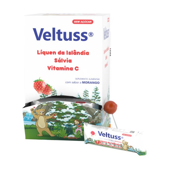 Velvetmed Veltuss Sucette Fraise Sans Sucre 8g