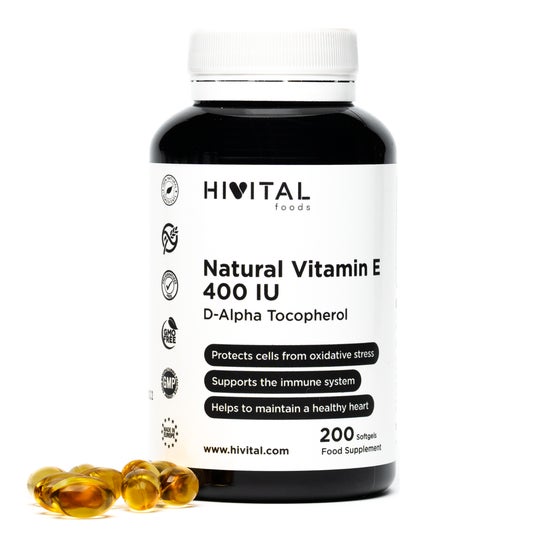 Hivital Foods Vitamine E Naturelle 400 UI 200 capsules
